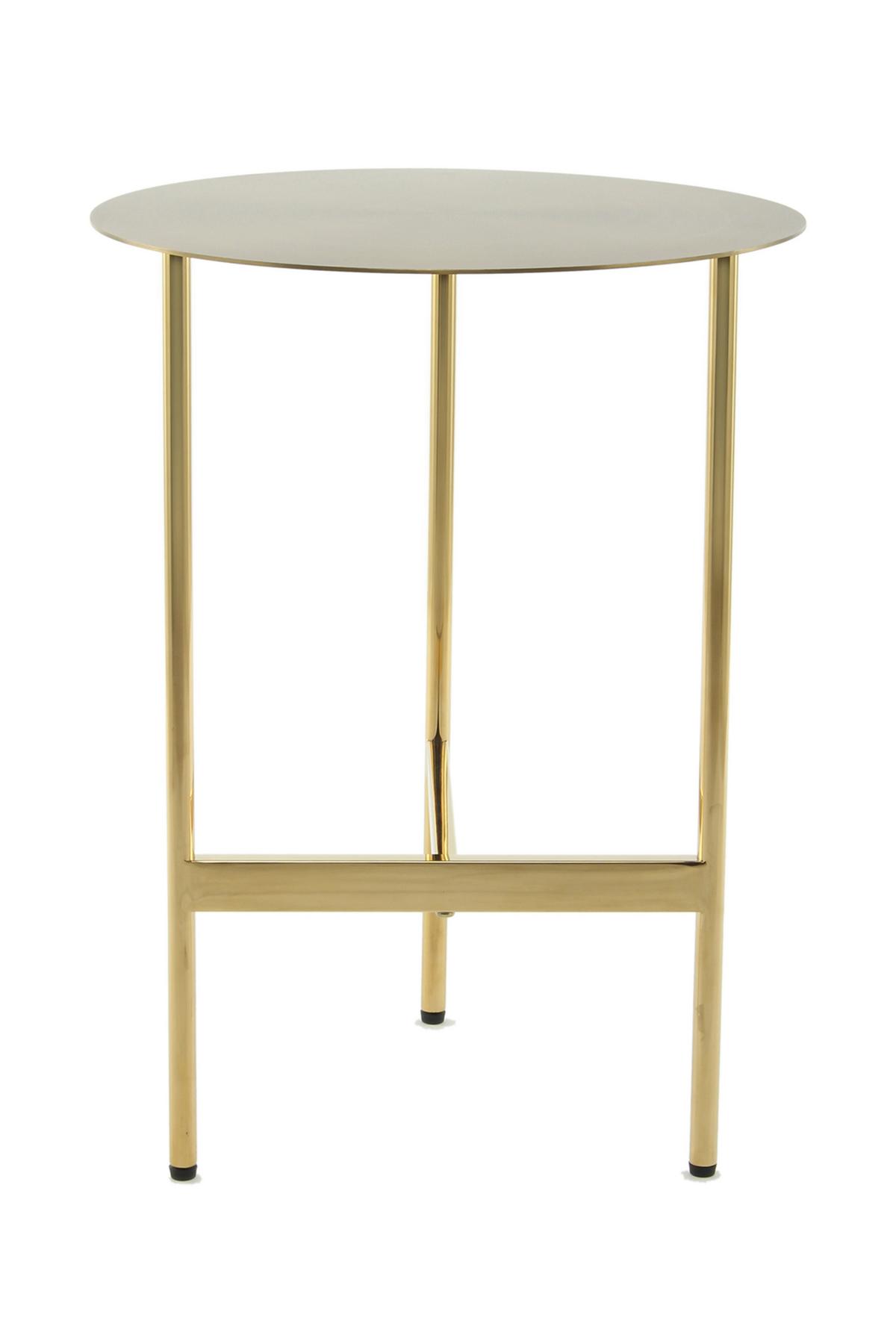 Beistelltisch Pema 100 Gold - Goldfarben, Design, Metall (40/54/40cm) - Kayoom