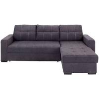 Sedežna Garnitura Mediolan, Z Ležiščem - temno siva/črna, Design, umetna masa/tekstil (240/160cm) - Mömax