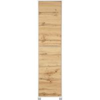 armoire haute Weiss/Eichefarben - couleur de chêne/couleur chromée, Modern, métal/matériau de bois (40/164/33cm) - Mömax