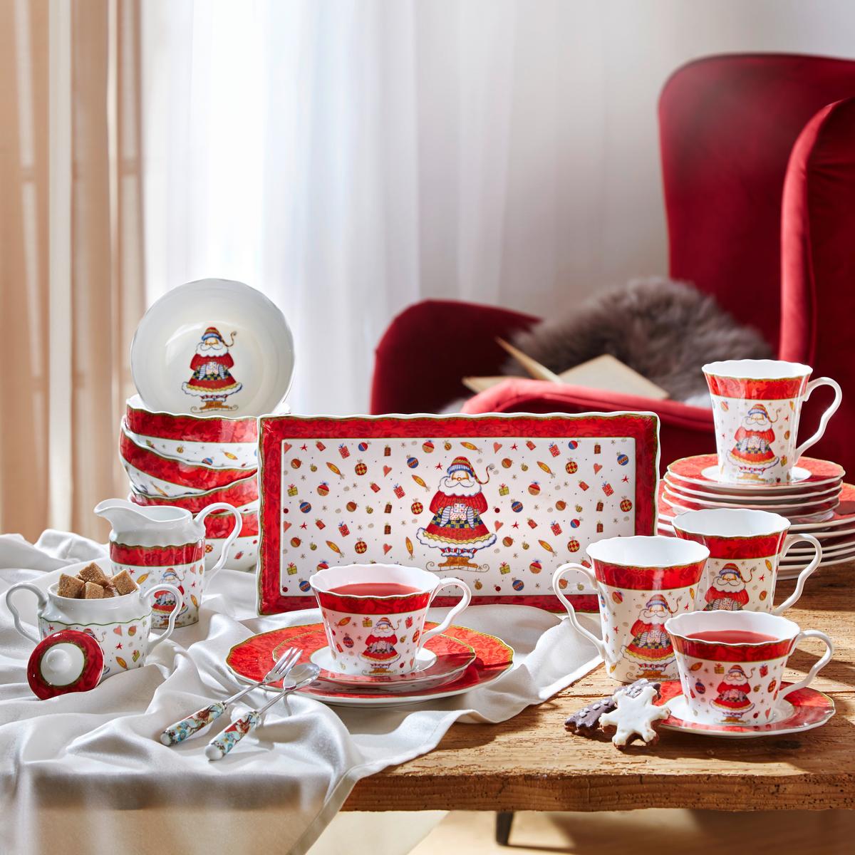 SERWIS KAWOWY CHRISTMAS DREAM - różnokolorowy, Basics, ceramika - X-Mas