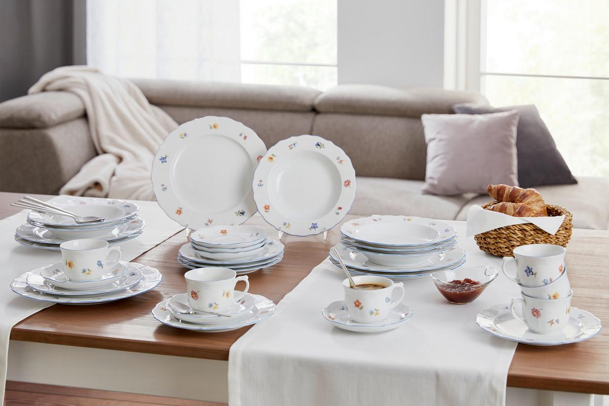 ZASTAWA STOŁOWA 001.717236 - biały/różnokolorowy, Romantik / Landhaus, ceramika (26/26cm) - Seltmann Weiden