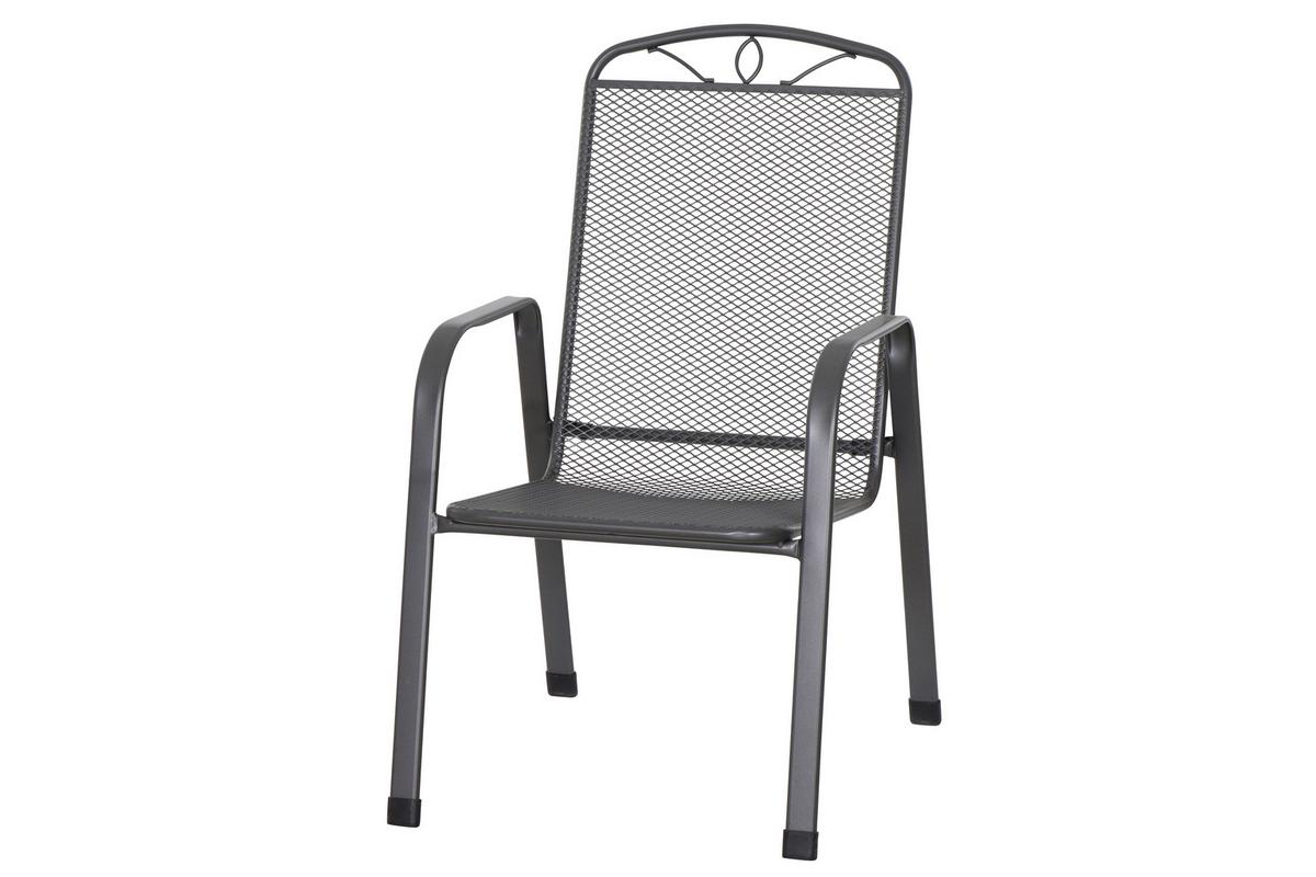Gartensessel-Set Elda 2-tlg. Anthrazit Hochlehner - Anthrazit, Basics, Metall (57/94/75cm) - Siena Garden