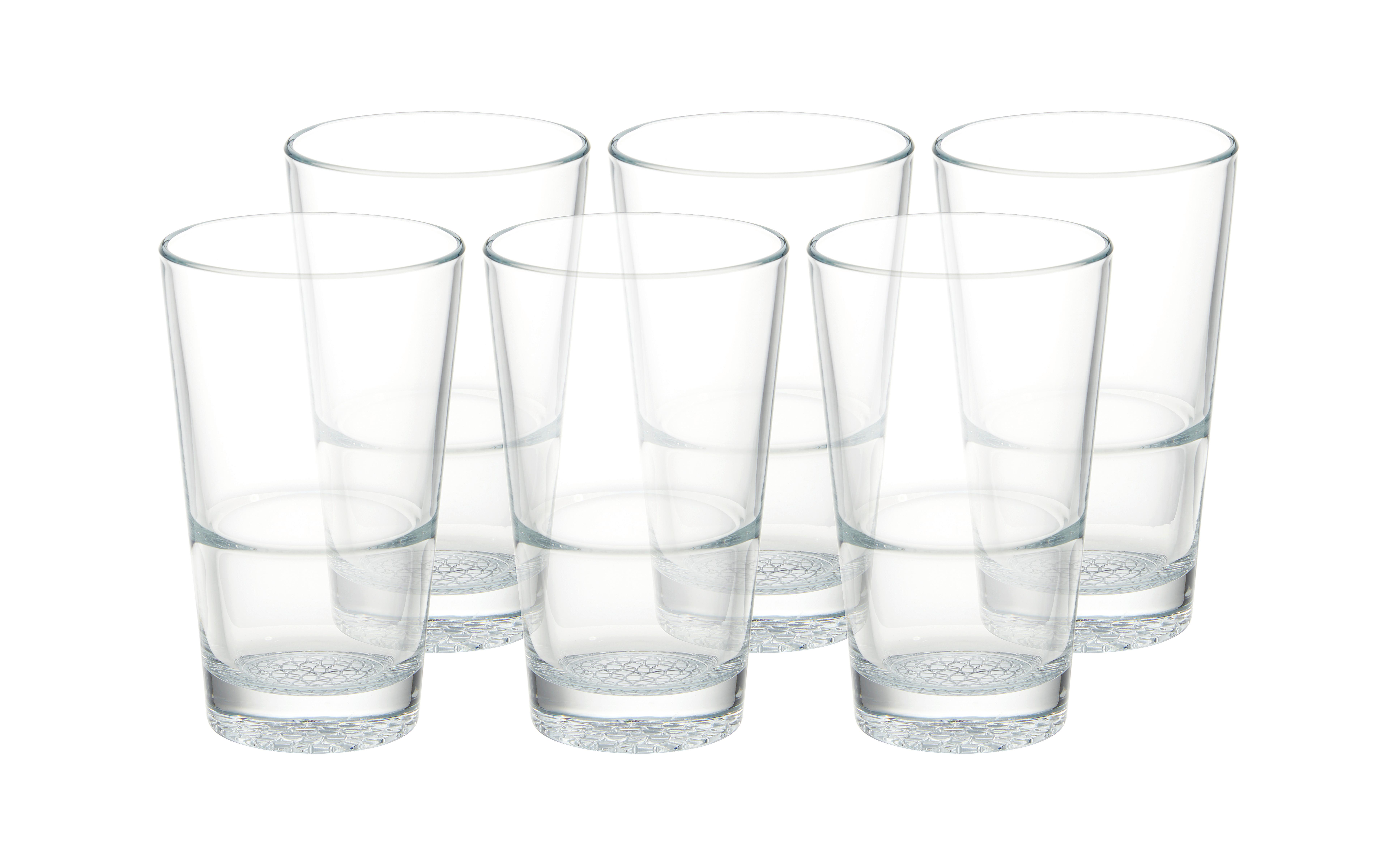 KOMPLET SZKŁA STOŁOWEGO AGNETO - kolor srebrny, Modern, szkło (420ml) - Bessagi Home