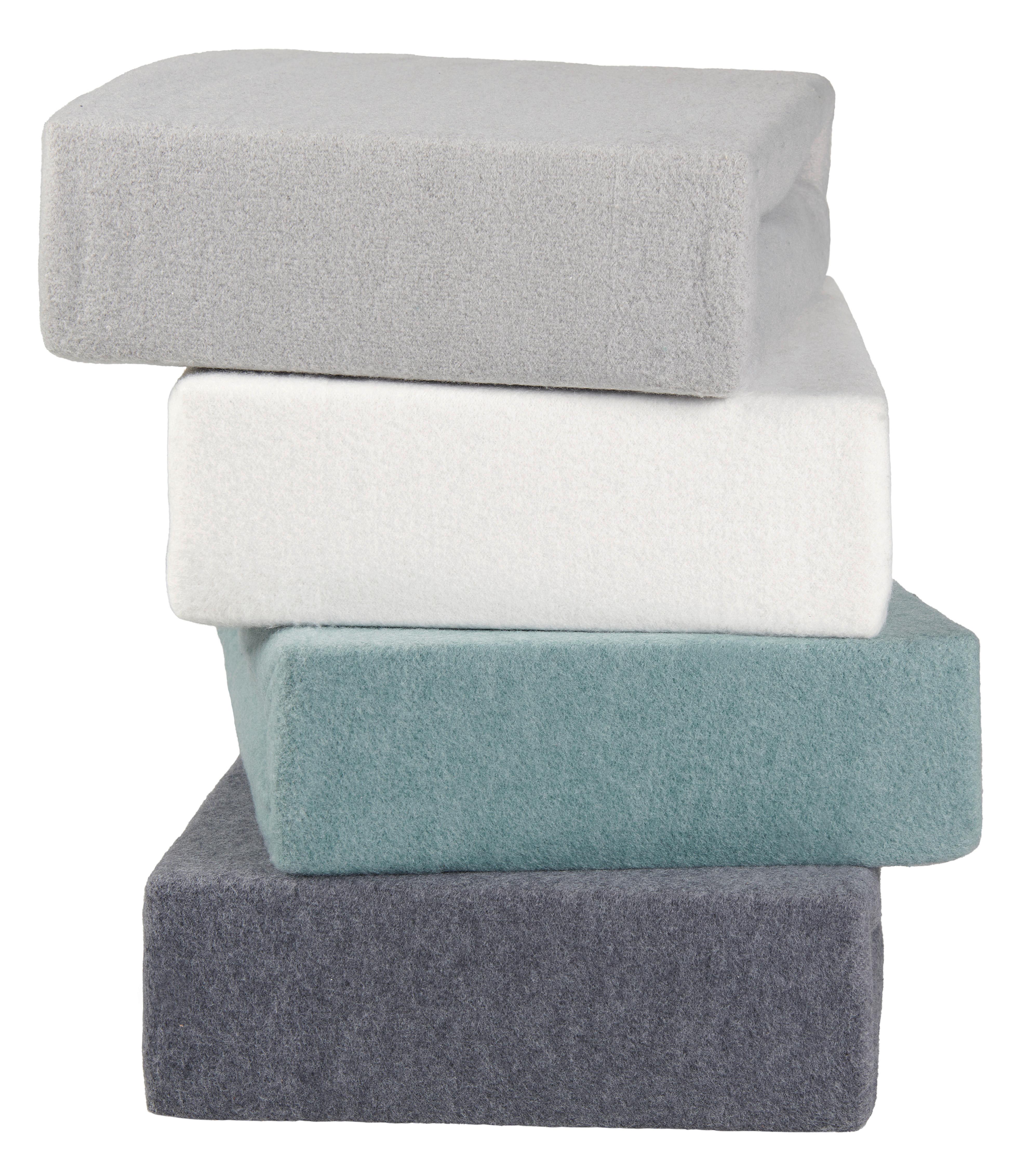 Gumis Lepedő Flauschi - ezüst/jadezöld, textil (180/200cm) - Modern Living