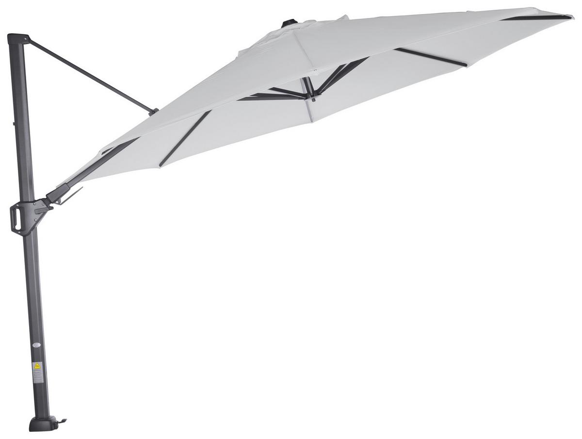 Ampelschirm Sunset N+ Ø 350 H: 252 cm Anthrazit/Grau - Anthrazit/Grau, KONVENTIONELL, Textil/Metall (350/350cm) - Siena Garden