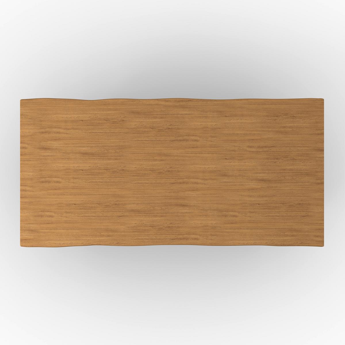 Esstisch Yola in Holz Eiche massiv ca. 200x100 cm - Eichefarben, MODERN, Holz/Metall (200/100/76cm) - Bessagi Home