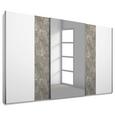 Schwebetürenschrank Grau/Weiß - Alufarben, KONVENTIONELL, Holzwerkstoff/Metall (271/210/62cm) - Modern Living Schwebetürenschrank Grau/Weiß - Alufarben, KONVENTIONELL, Holzwerkstoff/Metall (271/210/62cm) - Modern Living