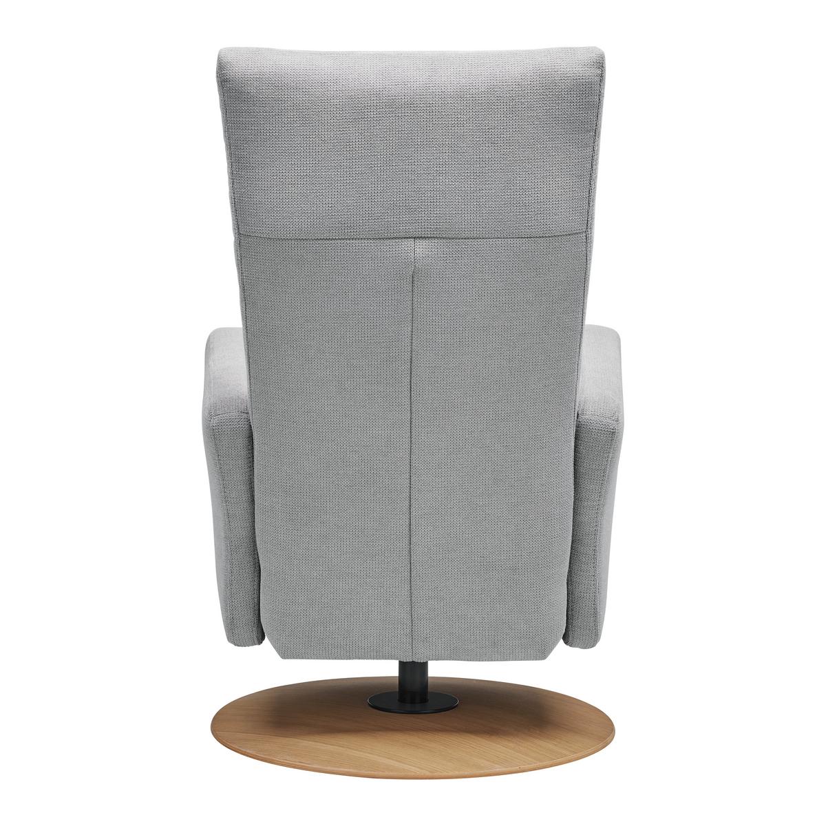 Relaxsessel Sitting 1 in Silber - Wildeiche/Silberfarben, MODERN, Kunststoff/Textil (70/111/80cm) - Premium Living
