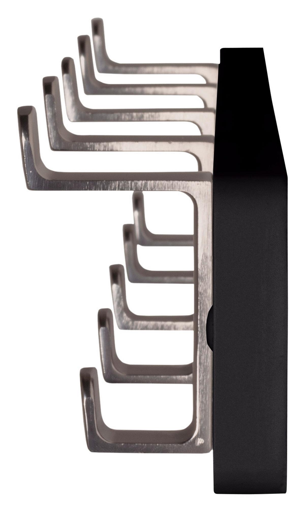 Zidna Vješalica Köln - boje oplemenjenog čelika/crna, Moderno, drvni materijal/metal (55/7/6cm) - Modern Living