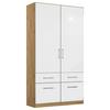 Ormar S Klasičnim Vratima Berlin - hrast Artisan/bijela visoki sjaj, Moderno, drvni materijal/plastika (91/210/54cm) - Modern Living
