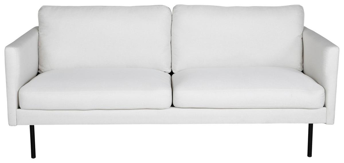 2-SITZER-SOFA ZOOM - Creme/Schwarz, Design, Textil/Metall (180/78/80cm) - Livetastic