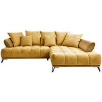 Ugaona Garnitura Largo N - kari žuta/crna, Moderno, tekstil/metal (262/184cm) - Modern Living