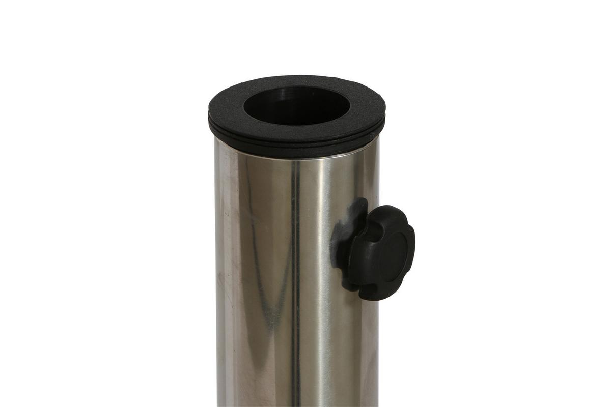 Schirmständer Metall/Granit für Ø 4,8 cm - Silberfarben/Grau, KONVENTIONELL, Stein/Metall (50/6/50cm) - Siena Garden