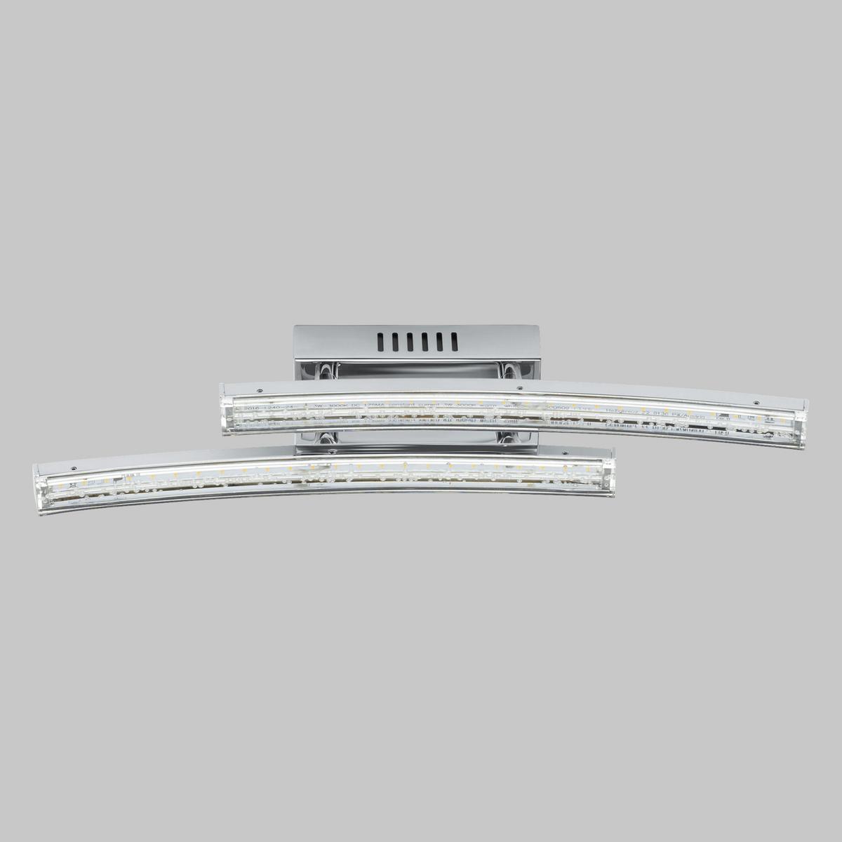 Led-wandleuchte Pertini - Chromfarben/Transparent, Modern, Kunststoff/Metall (33cm) - Eglo