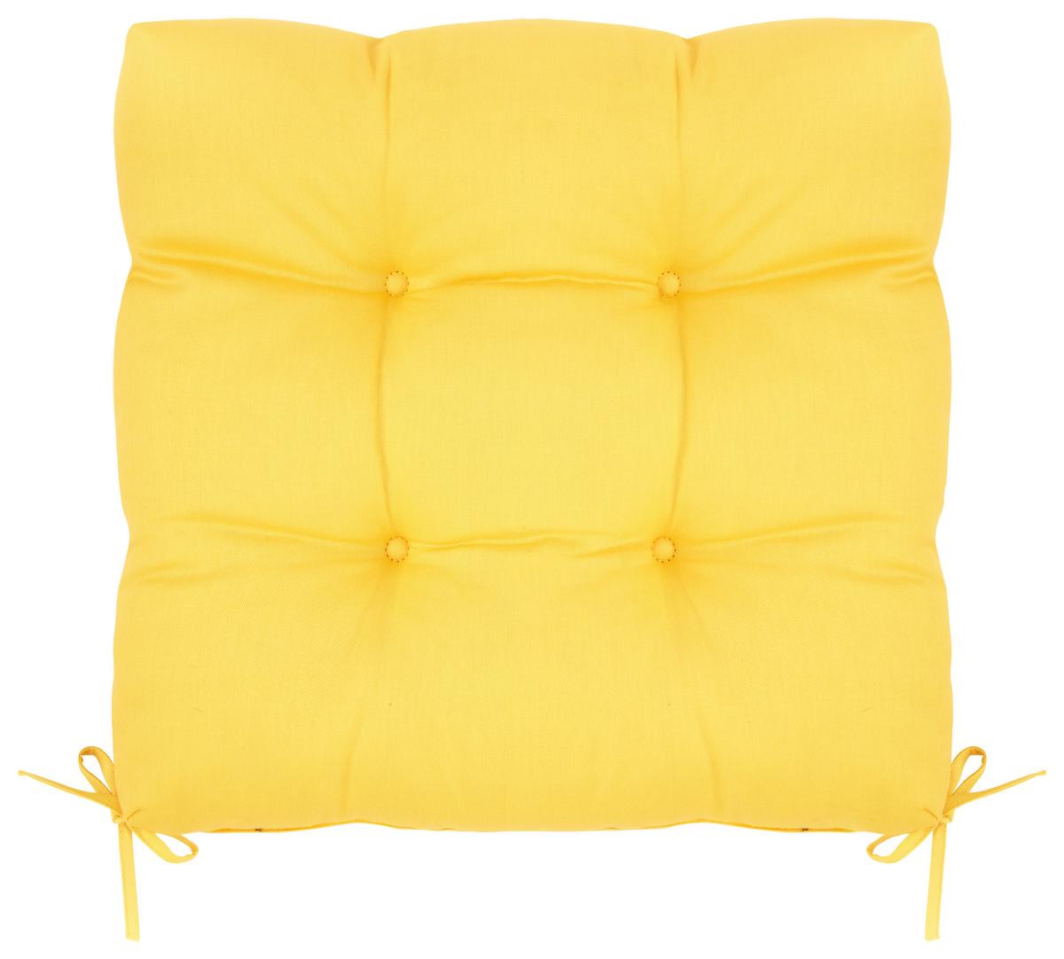 Sitzkissen Elli in Gelb ca. 40x40cm - Gelb, KONVENTIONELL (40/40/7cm) - Mömax