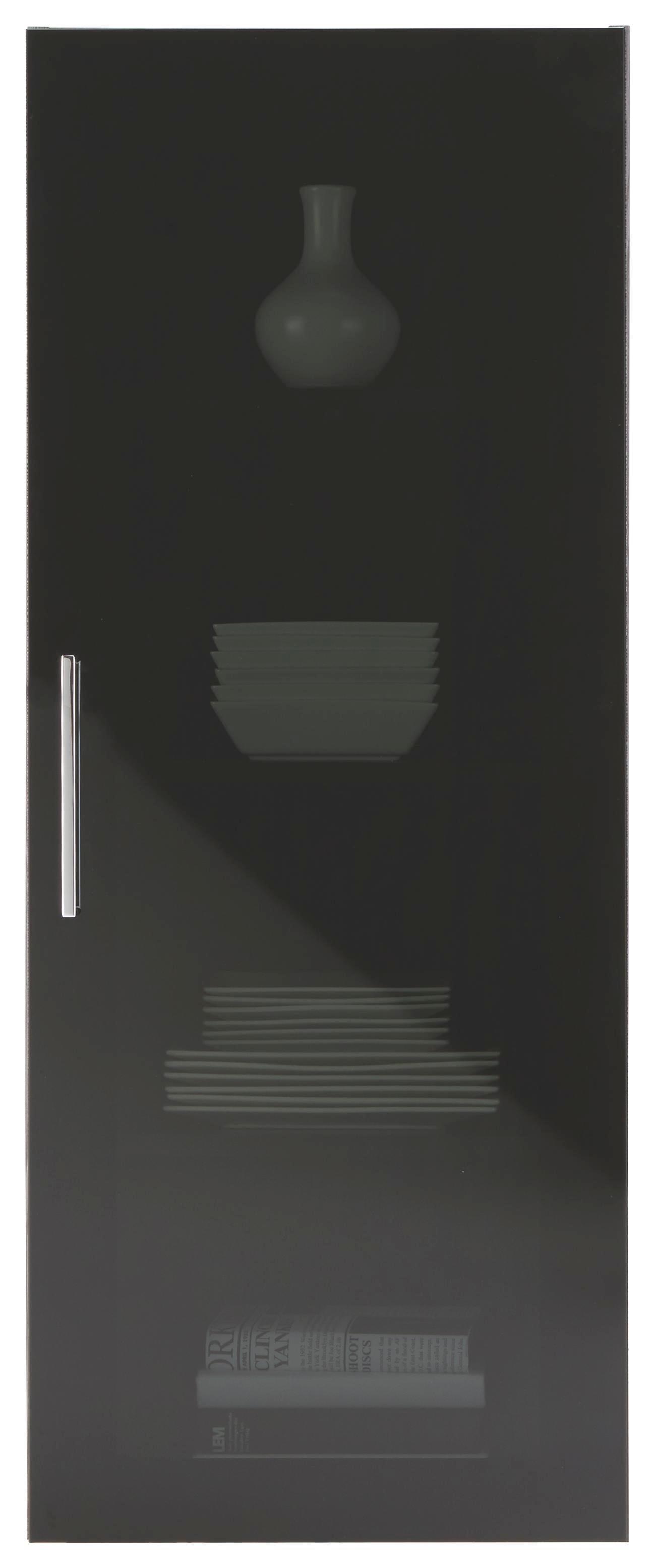 Hängevitrine in Lärchefarben - Chromfarben, MODERN, Holzwerkstoff/Metall (45/116/35cm) - Premium Living