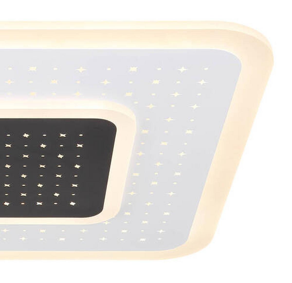 Stropna Led-svetilka Gisell, S Sijalko - črna/bela, Design, kovina/umetna masa (46/46/5,5cm) - Globo