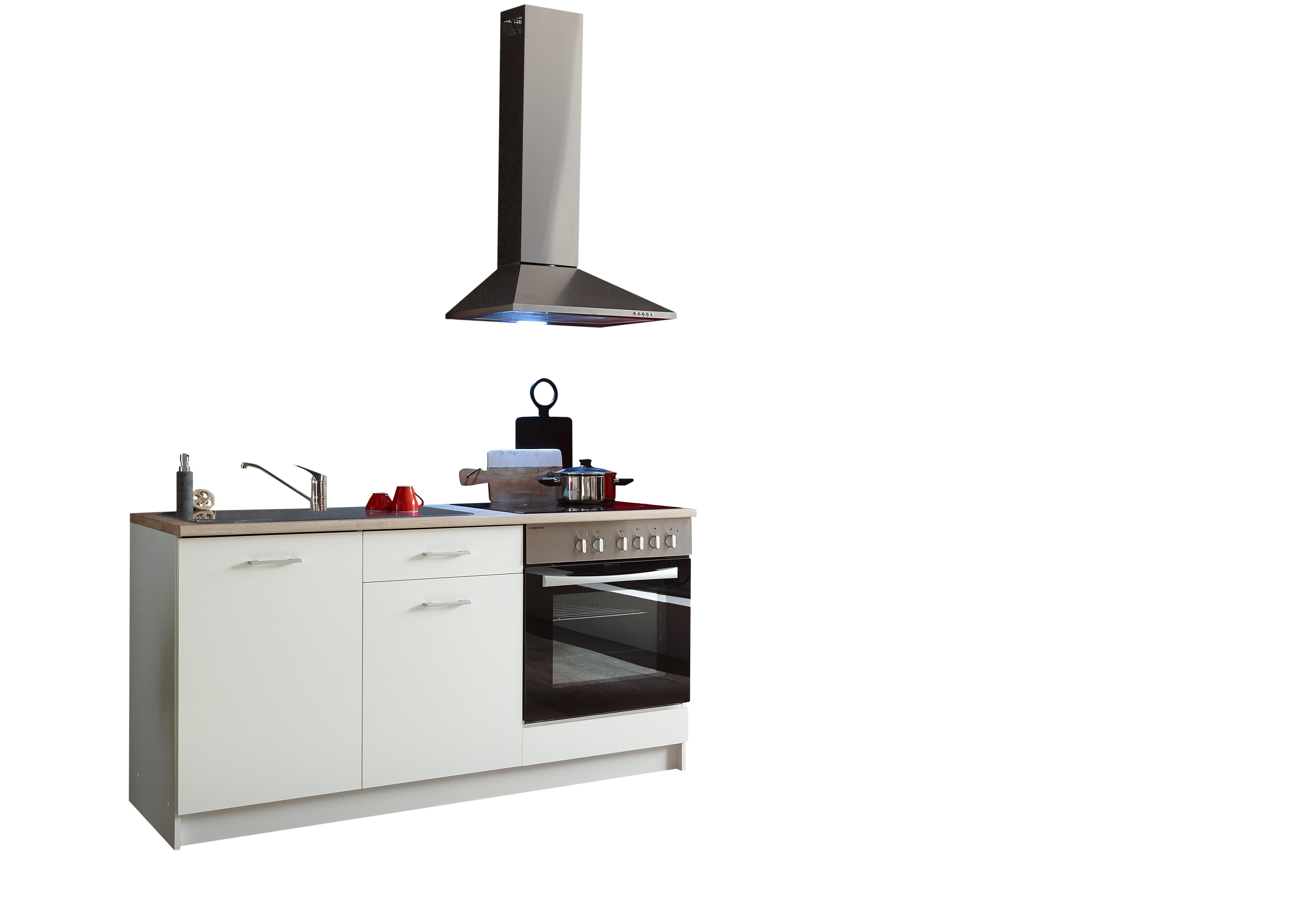 Mini Kuhinjski Blok Brez Aparatov Wow!, Mat Bela - Moderno (160/85/60cm) - Modern Living