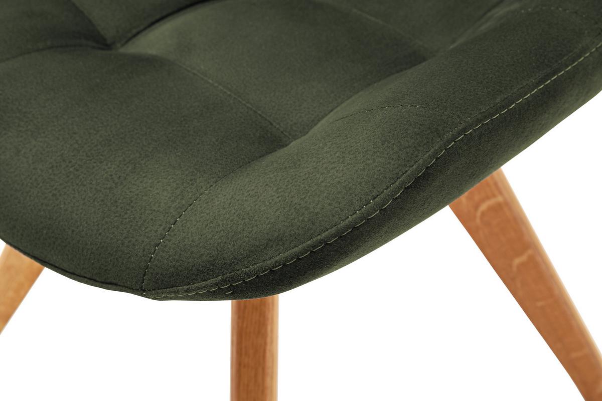 KRZESŁO BELFAST - oliwkowa zieleń, Konventionell, tkanina/drewno (56/84/63cm) - Carryhome