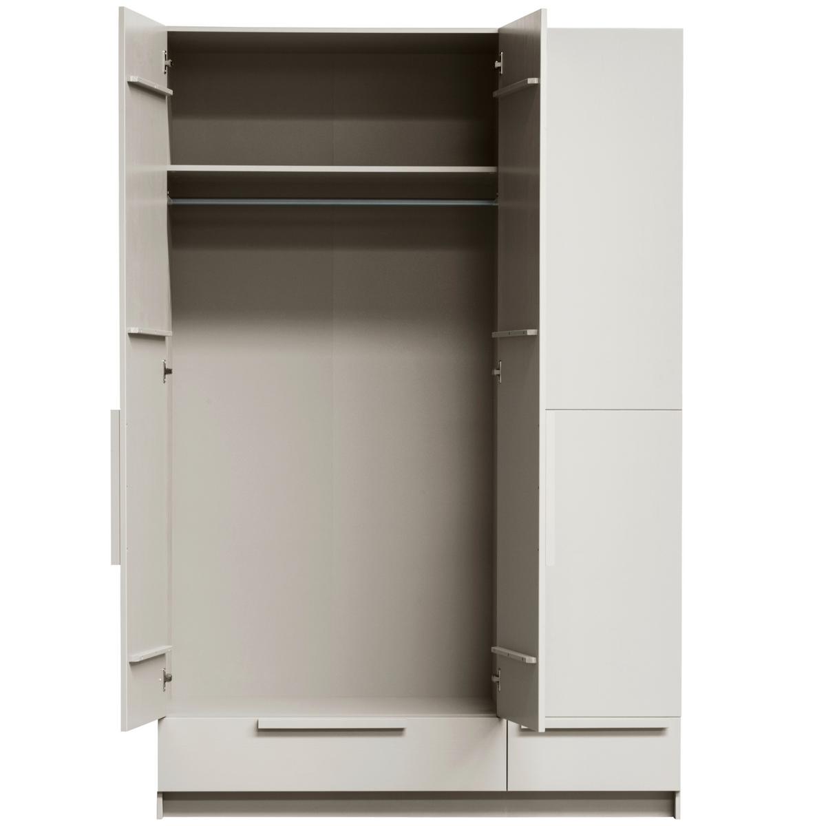 Garderobenschrank Pure Hellgrau - Hellgrau, Design, Holz (142/215/60cm) - Livetastic