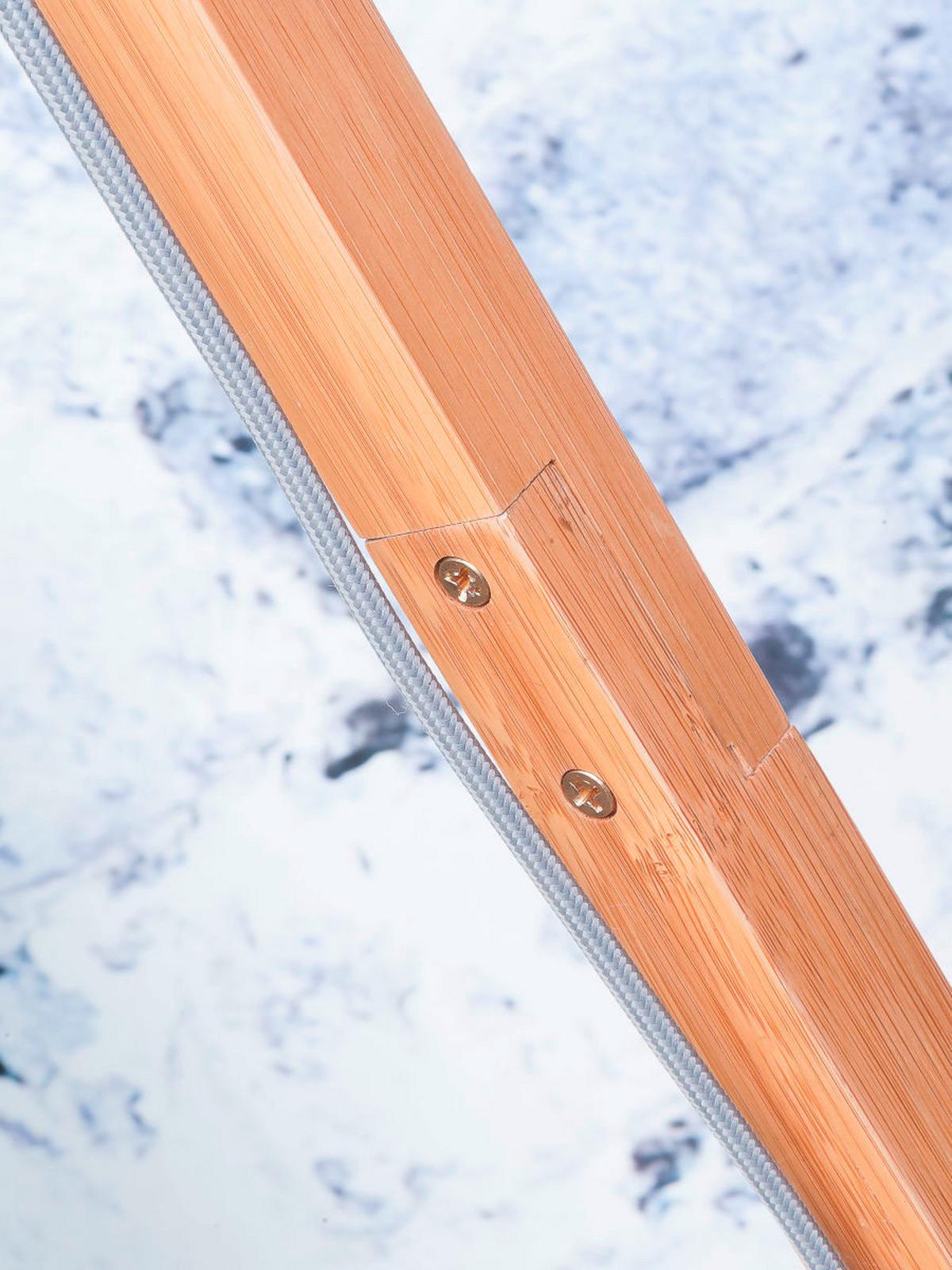 Stoječa Svetilka Fuji, Svetlo Siva, Bambus - naravne barve/svetlo siva, Trend (47/167cm) - Good & Mojo