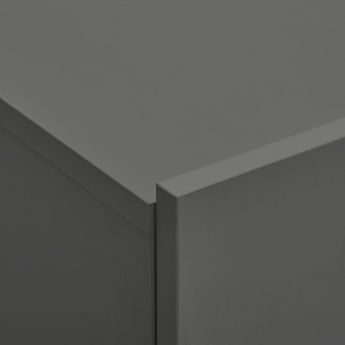 KOMODA NISKA NEWNIQ - antracytowy, Design, materiał drewnopochodny (200/36,7/42cm) - Hom`in