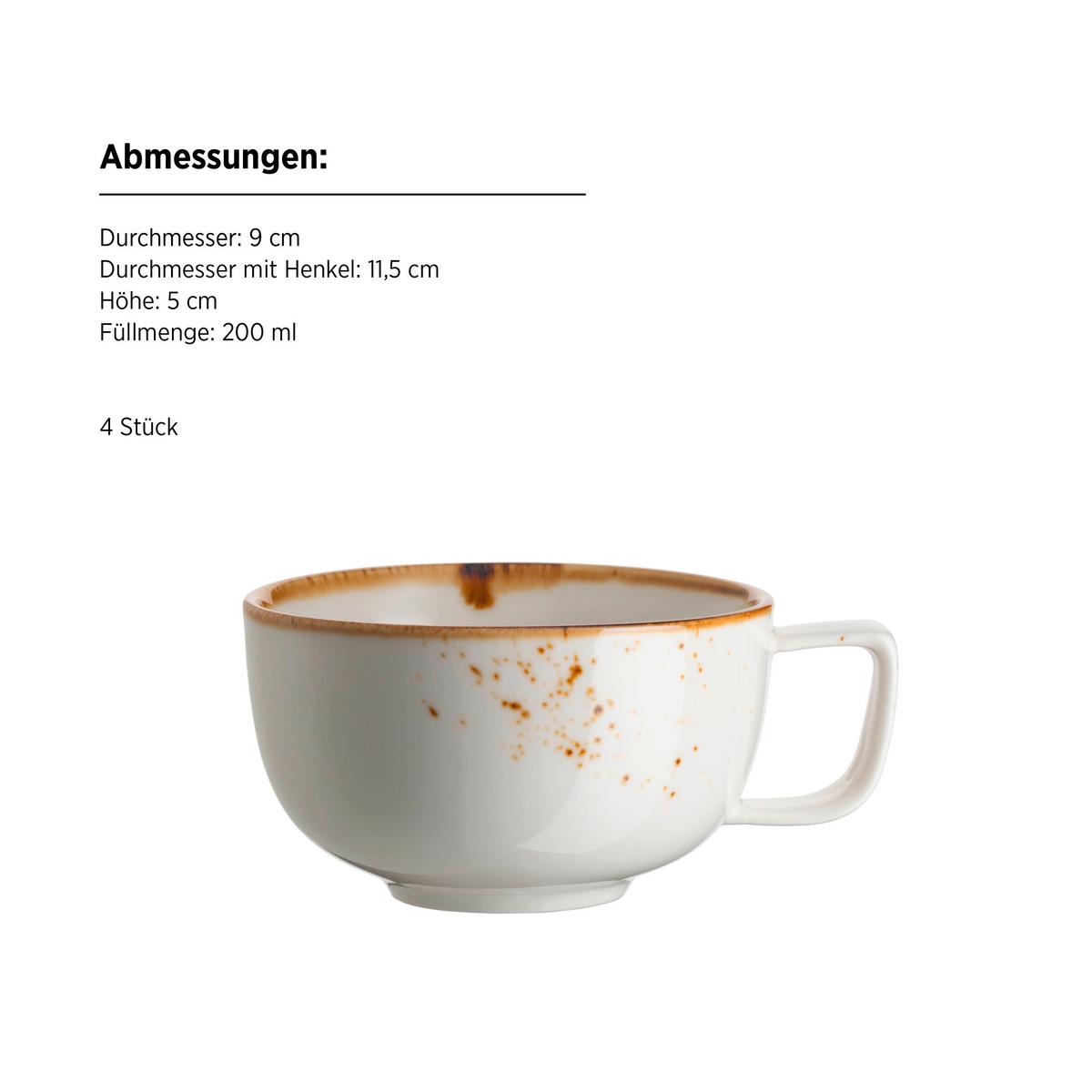 TASSENSET PINTAR - Weiss/Braun, Basics, Keramik - Mäser