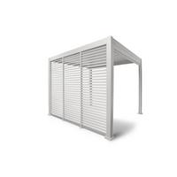 Pergola-Seitenteil Mirador ca. 123x238 cm Alu Weiß - Weiß, MODERN, Metall (123,5/240/10cm) - Gardenson