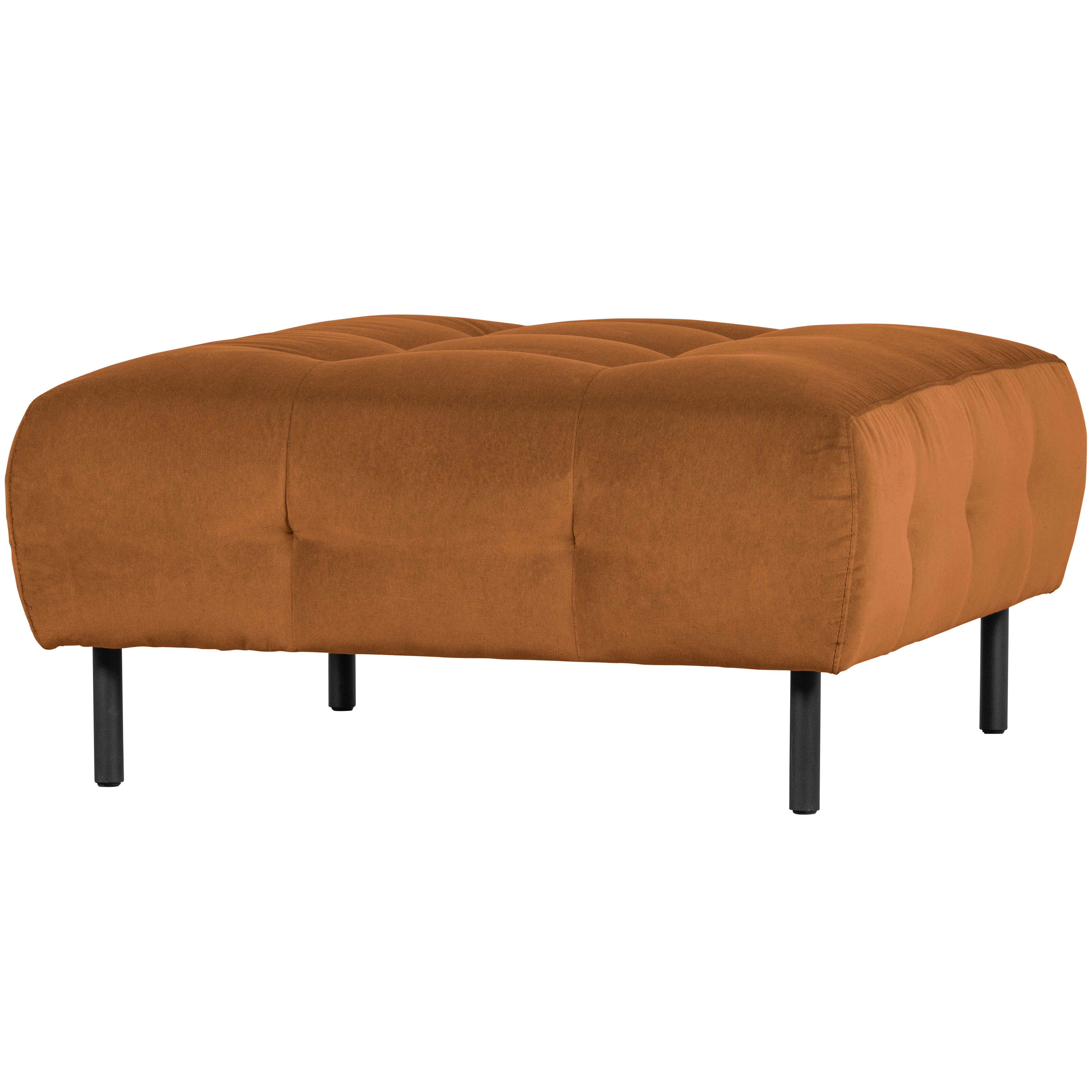 Hocker Lloyd Braun B: 90cm - Schwarz/Braun, Design, Textil/Metall (90/45/90cm) - Livetastic