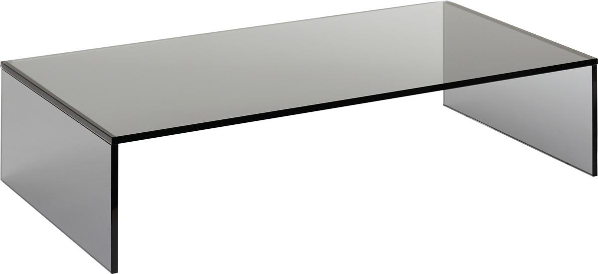 TV-Aufsatz in Schwarz aus Glas - Dunkelgrau, Glas (60/14/30cm) - Mömax