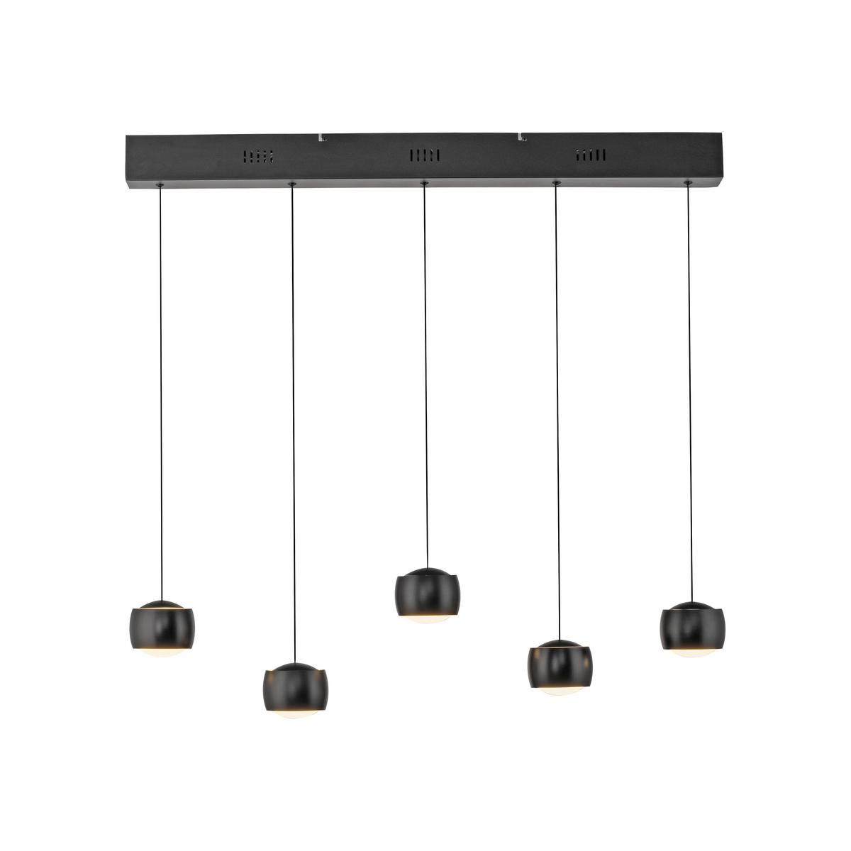 LAMPA WISZĄCA LED 15262-18 BALLINI - czarny, Design, tworzywo sztuczne/metal (110/10/220cm) - Just Light