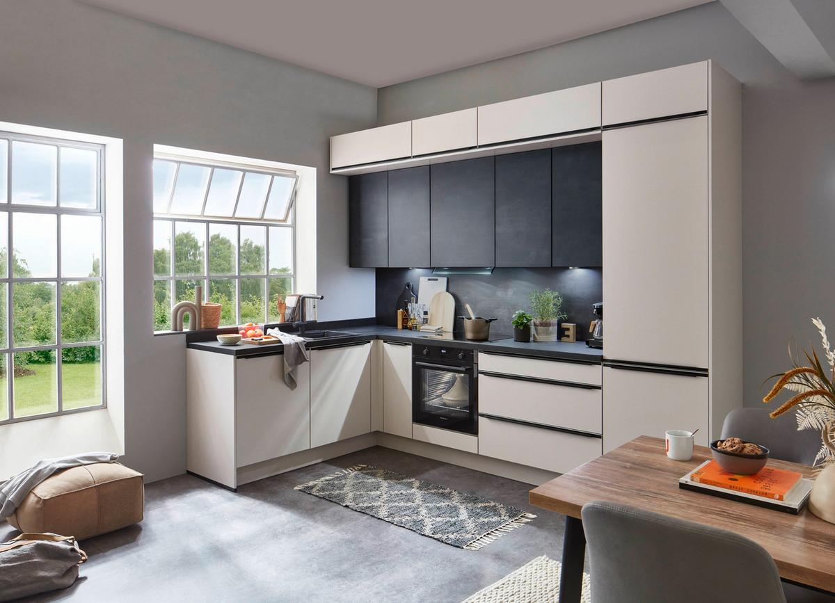 Kuhinjski Blok Las Vegas - temno siva/črna, Moderno, leseni material (187/307cm) - Nobilia