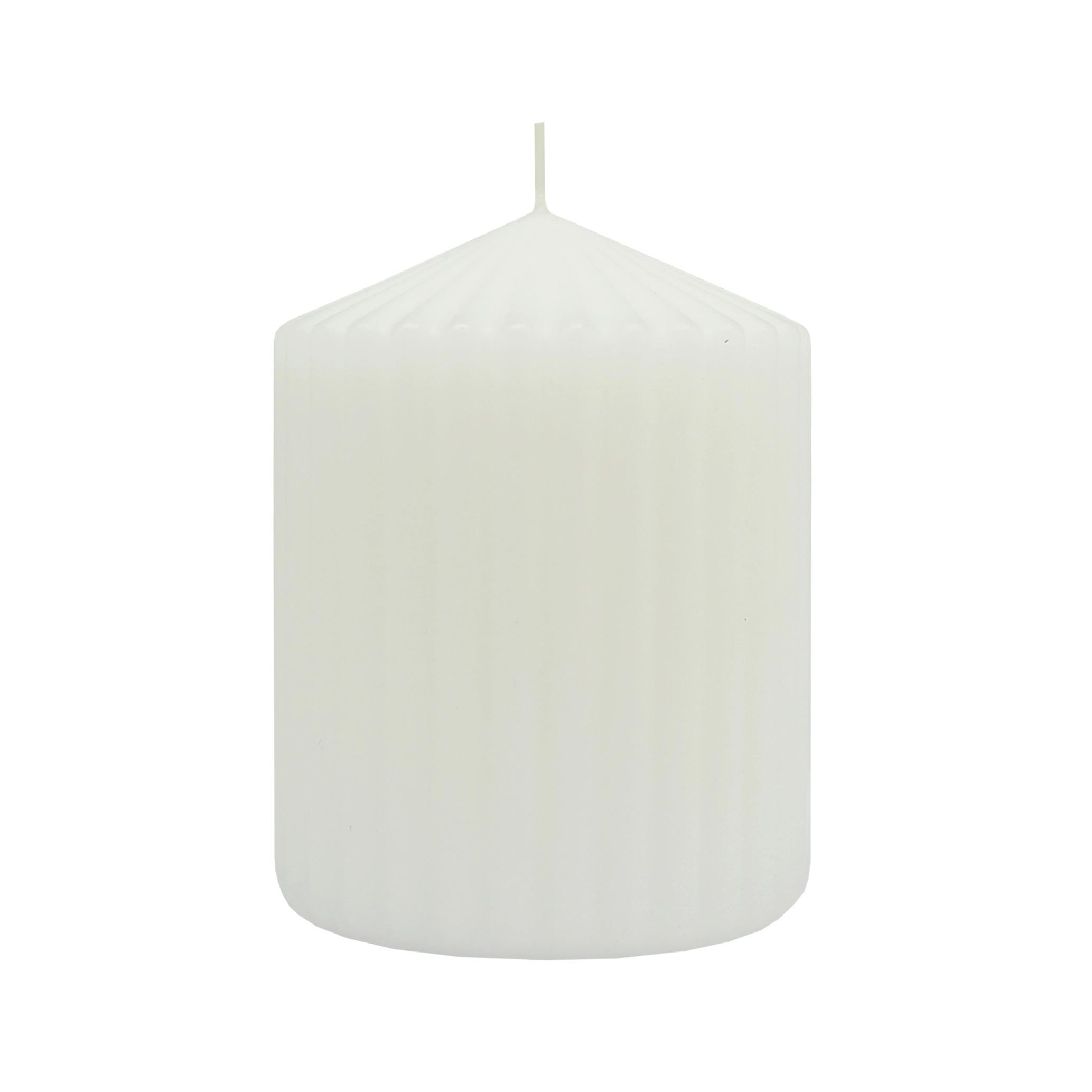 Stumpenkerze Liona Weiß - Weiß (7/9cm) - Mömax