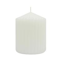 Stumpenkerze Liona Weiß - Weiß (7/9cm) - Mömax
