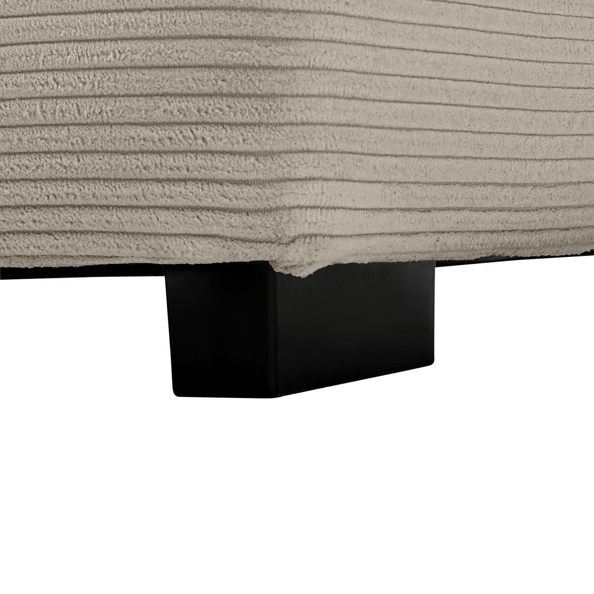 Ecksofa Pedro Taupe - Taupe/Schwarz, MODERN, Kunststoff/Textil (300/190cm) - Mömax