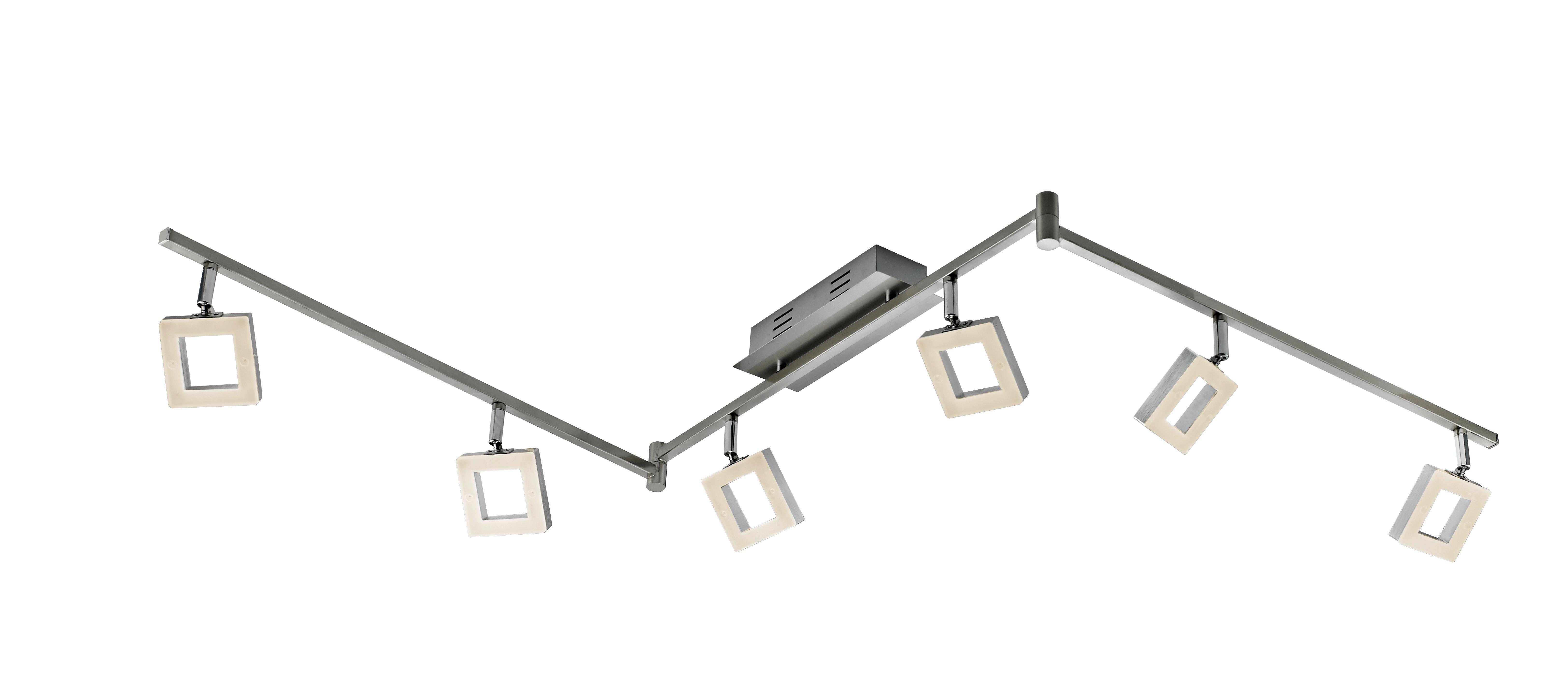 LAMPA REFLEKTOROWA LED REAL II *SBN* - kolor aluminiowy/kolor niklowy, Design, tworzywo sztuczne/metal (180,5/8/21,5cm) - Novel