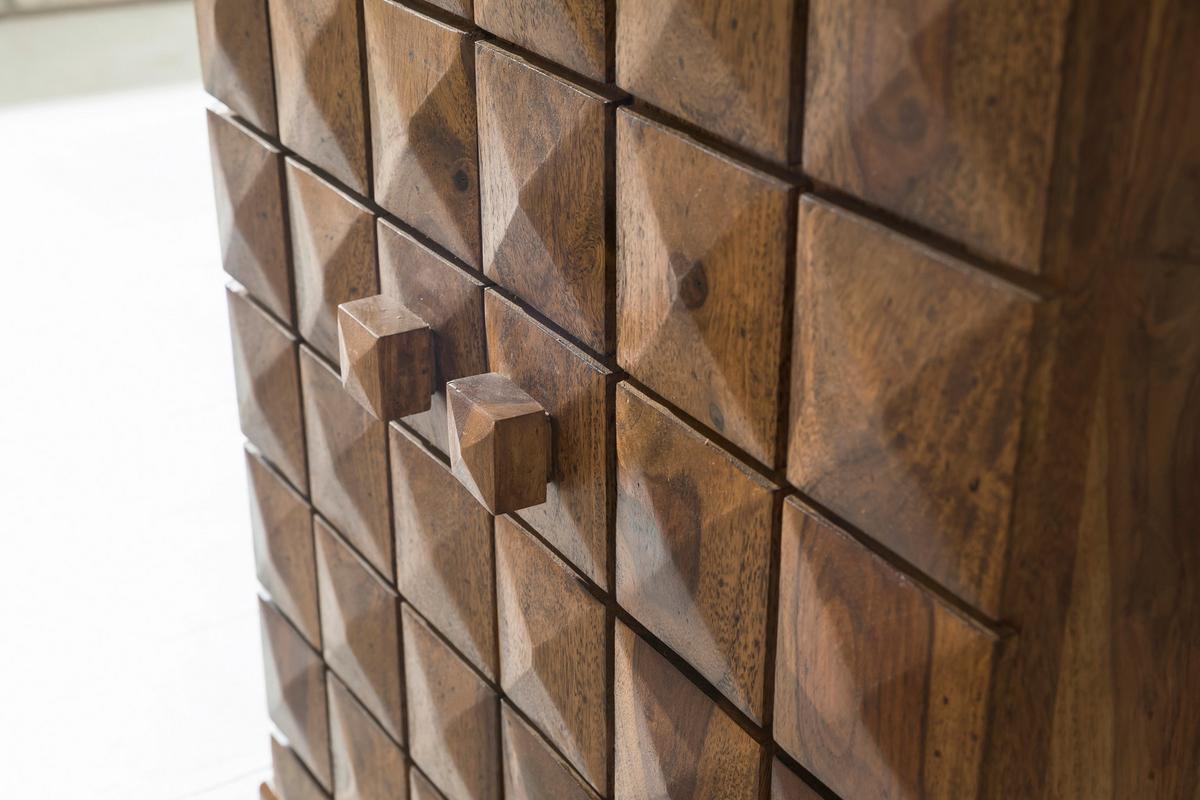Barschrank ca. 64x91 cm Sheesham massiv - Sheeshamfarben, Design, Holz (64/91/50cm) - MID.YOU