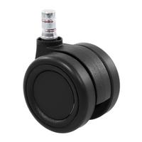 Set Kolesc Za Vrtljivi Stol Rolo Color, Črna, 5-Delni - črna, Basics, kovina/umetna masa (5/8,7/6cm) - MID.YOU