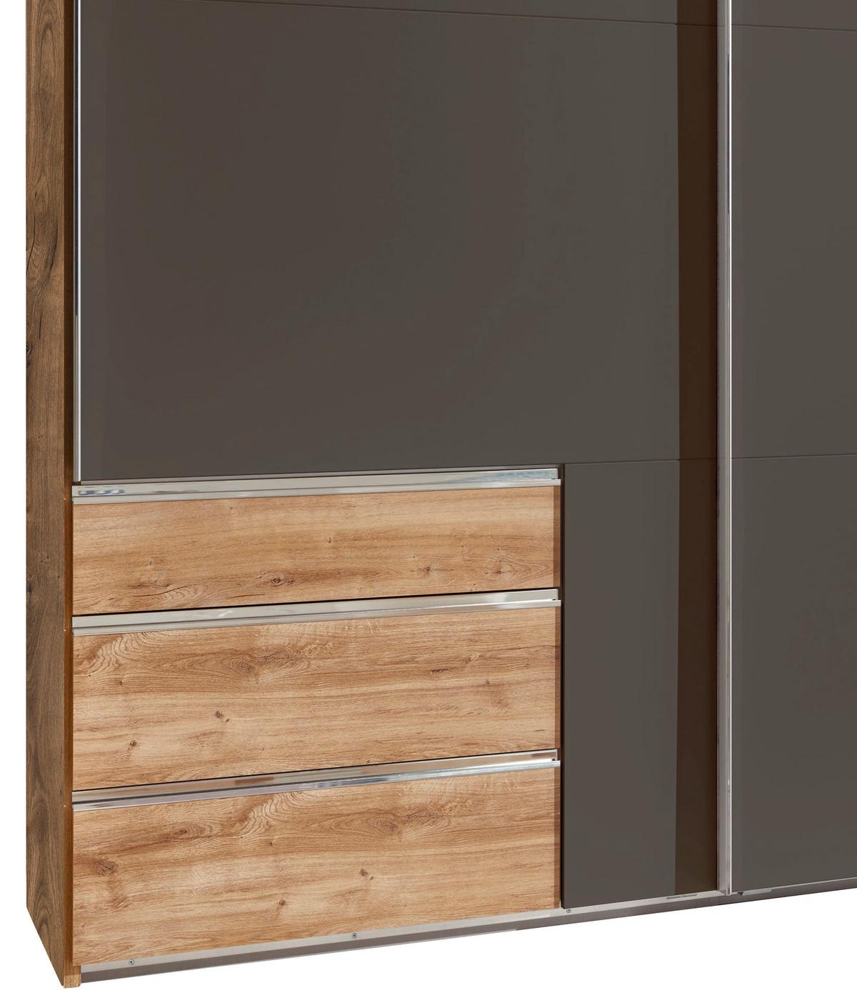 Ormar S Kliznim Vratima Level 36a - boje grafita/boje hrasta, Moderno, drvni materijal/metal (300/216/65cm) - Modern Living