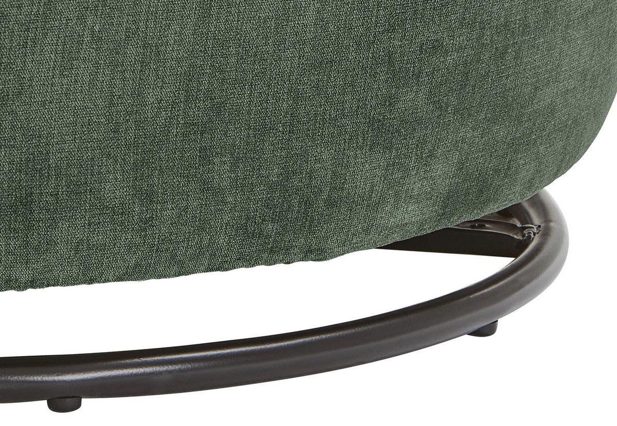 Cocktailsessel Boli Dunkelgrün - Dunkelgrün/Schwarz, Design, Textil/Metall (92/80/84cm) - Livetastic