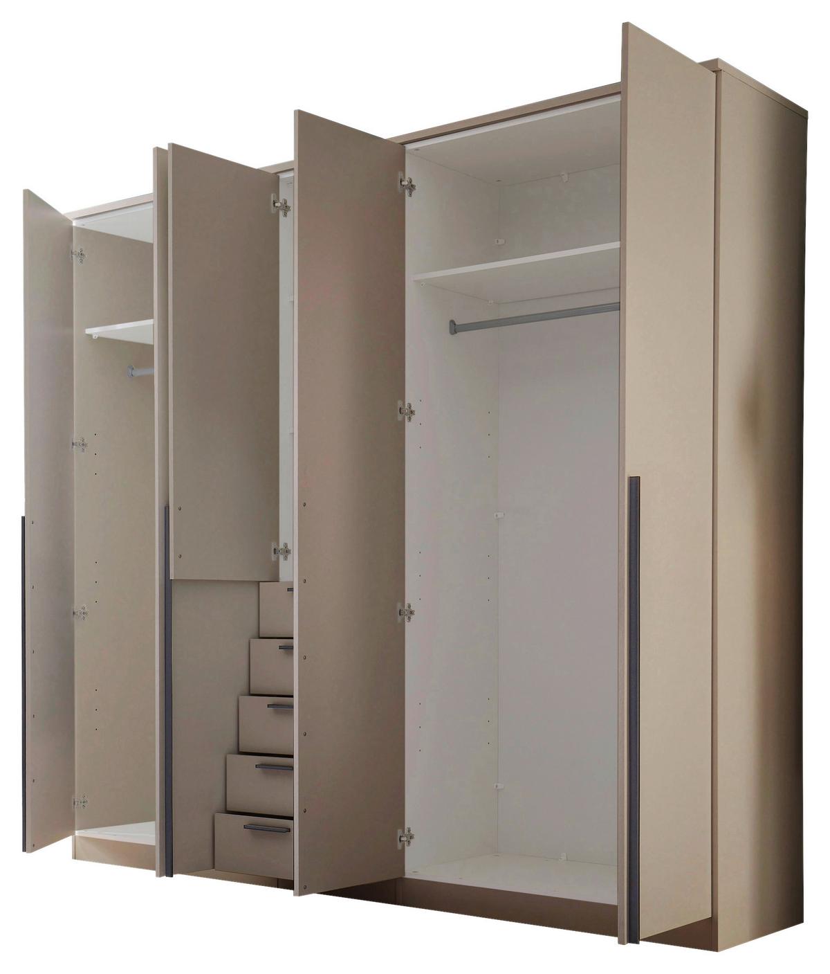 Ormar S Klasičnim Vratima Arnis - kašmir/crna, Konvencionalno, drvni materijal/plastika (225/210/52cm) - Modern Living