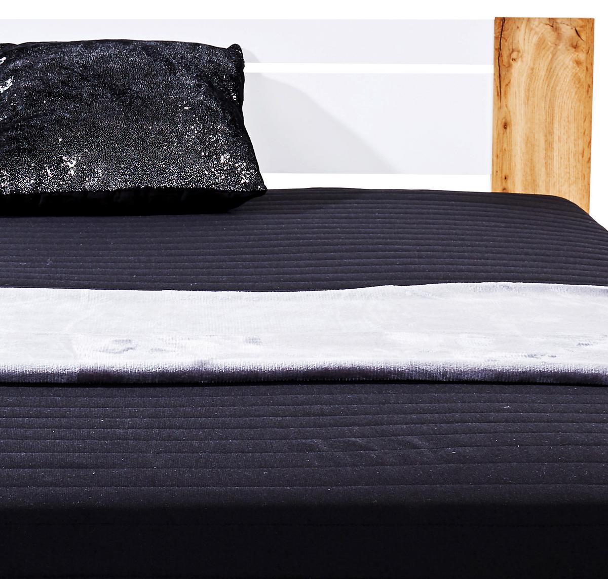 Futonska Postelja Vega -Based-, Divji Hrast, 140x200 - barve hrasta/bela, Konvencionalno, tekstil/leseni material (140/200cm) - Based