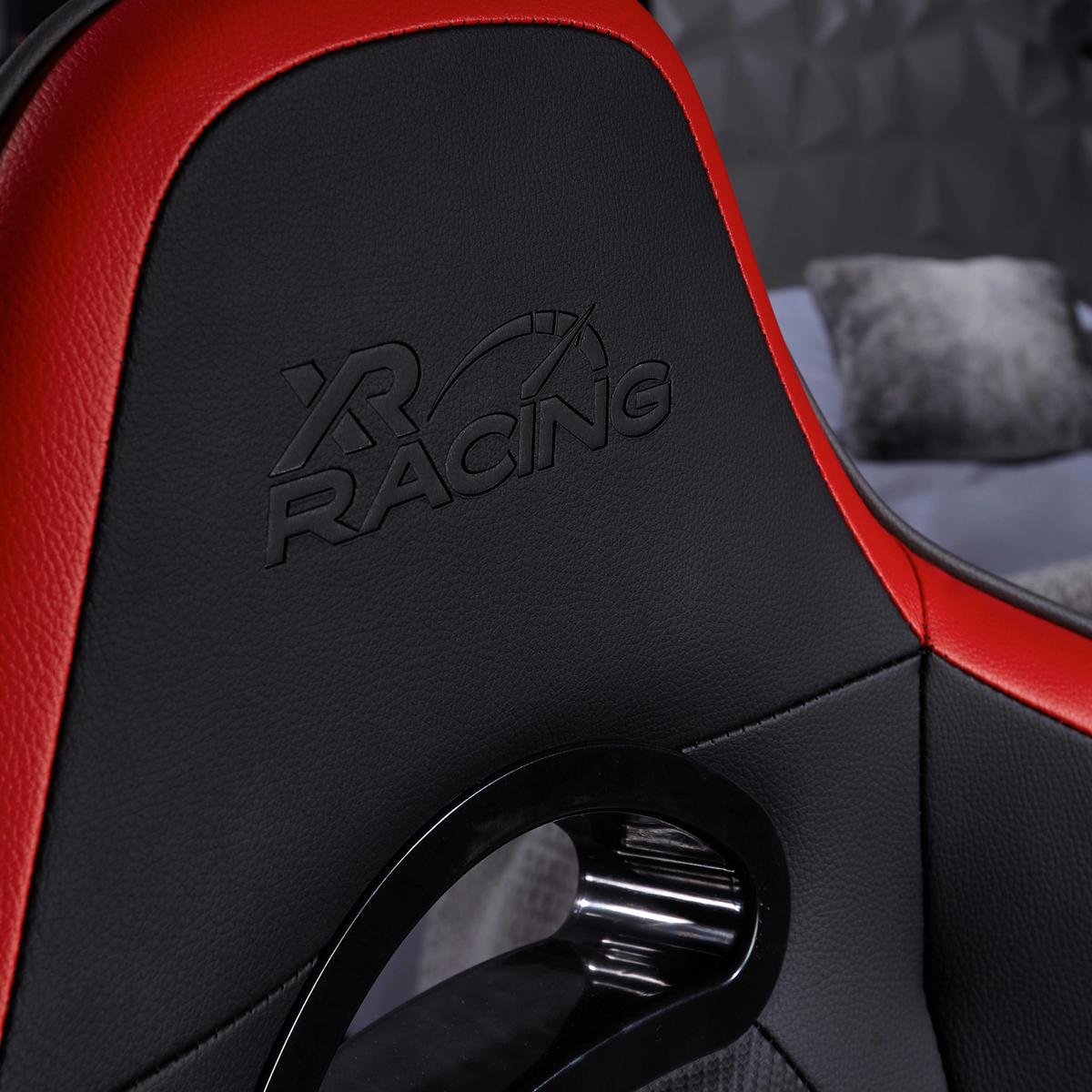 Gamingsessel XR Racing ca. 48x109x56cm Schwarz/Rot - Rot/Schwarz, MODERN, Leder/Kunststoff (48/109/56cm) - X Rocker