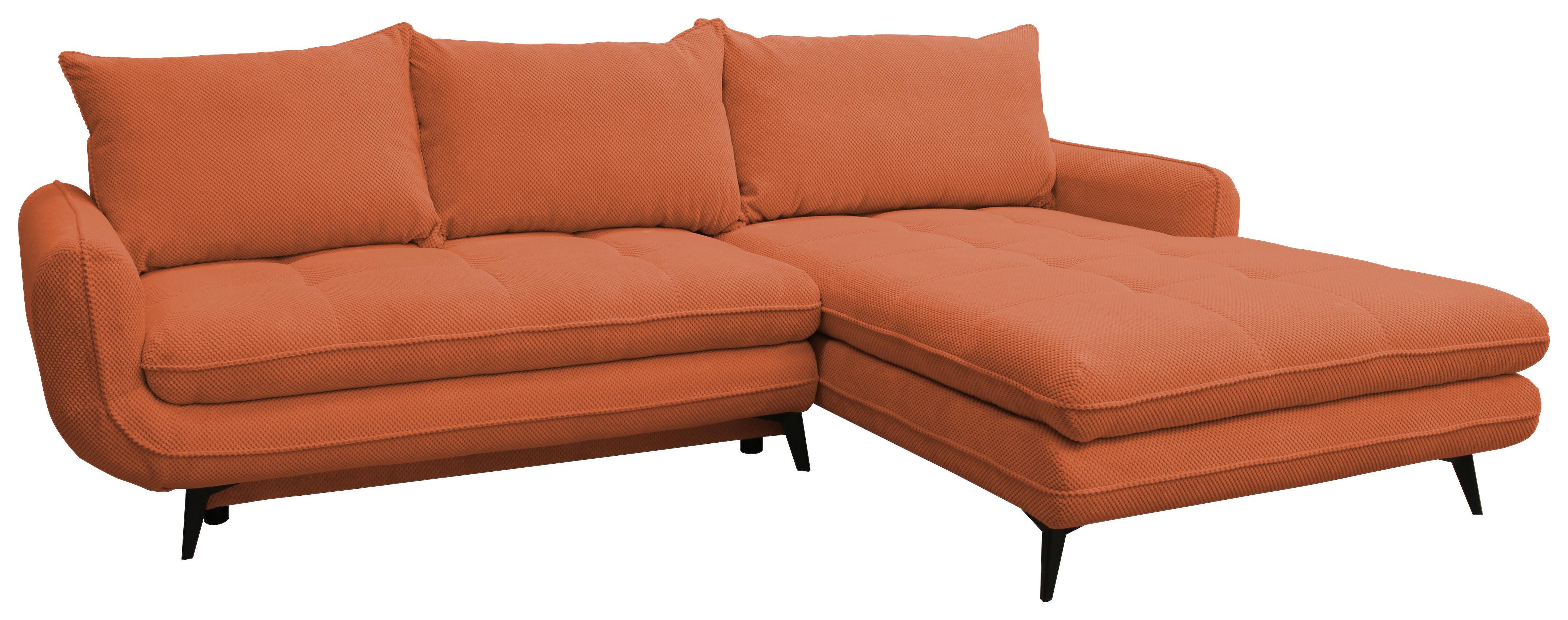 Kutna Garnitura Wave - crna/terakota, Moderno, drvo/metal (266/189cm) - Modern Living
