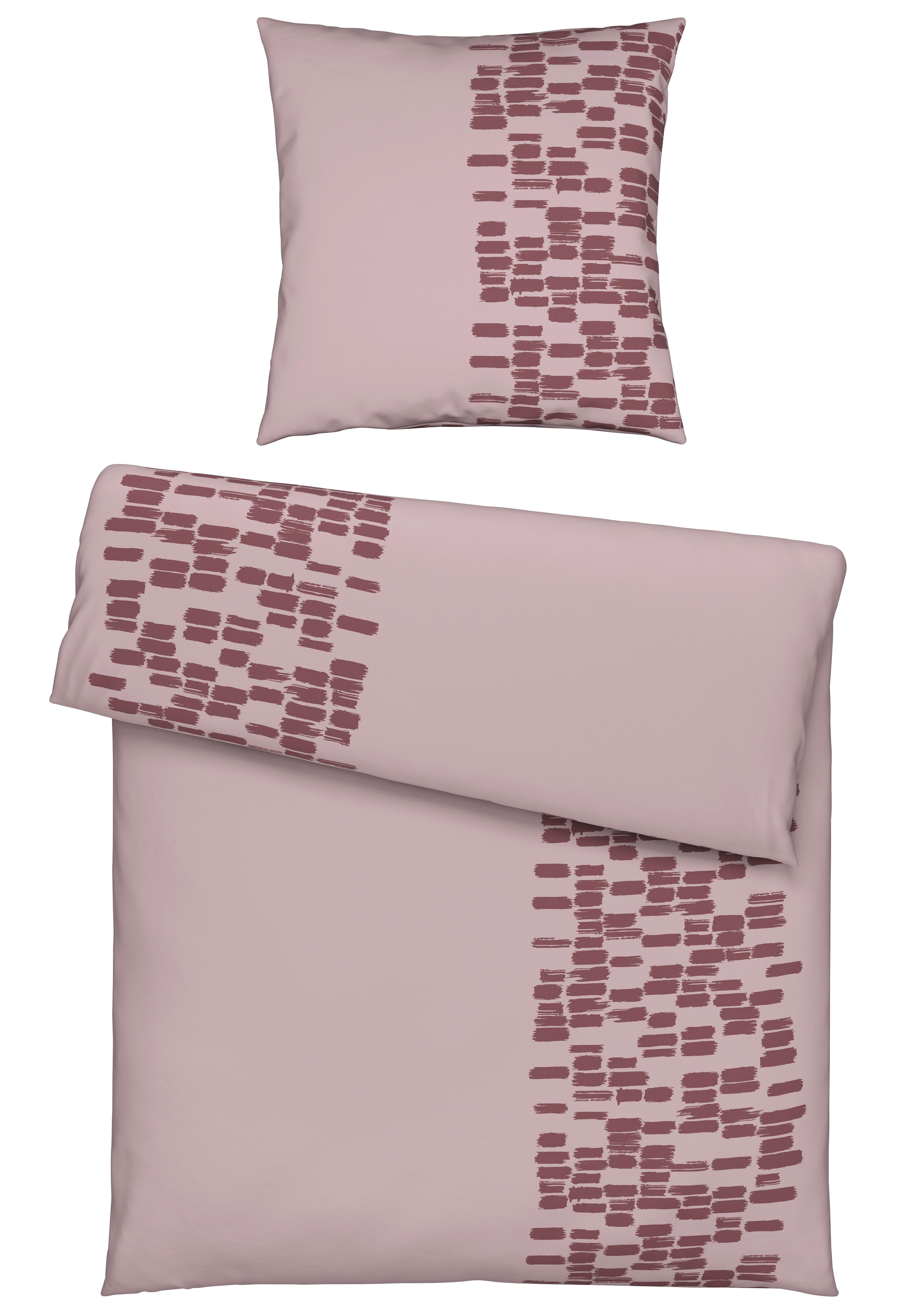 Bettwäsche Brush Strokes Rosa ca. 135x200cm - Rosa, Textil (135/200cm) - Modern Living
