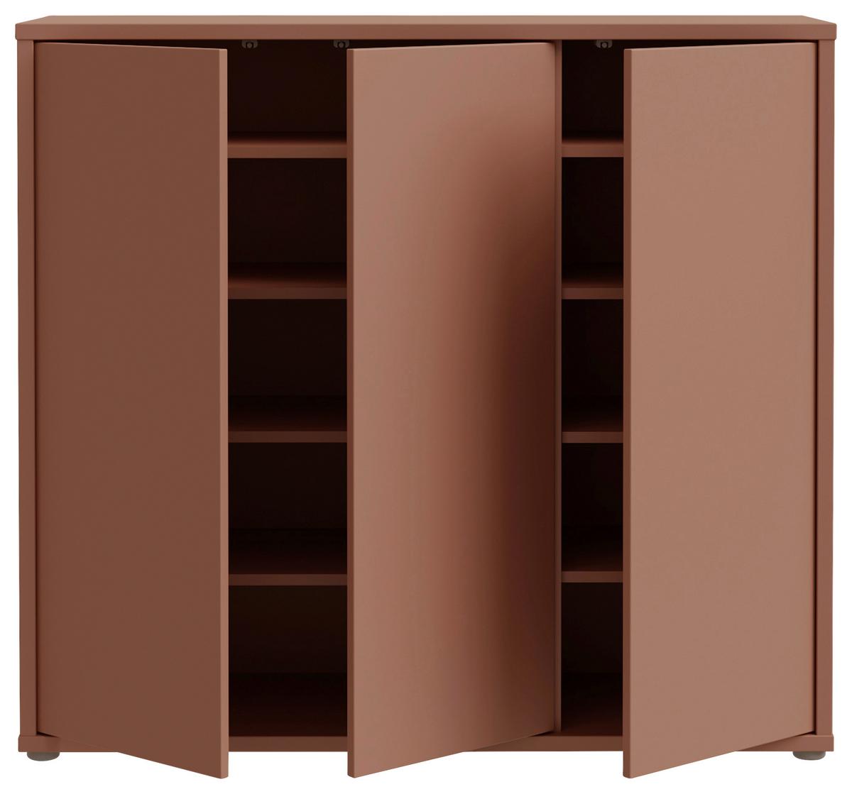 Ormarić Za Cipele Alice - siva/terakota, Moderno, drvni materijal/plastika (109,2/99,1/34,9cm) - Modern Living