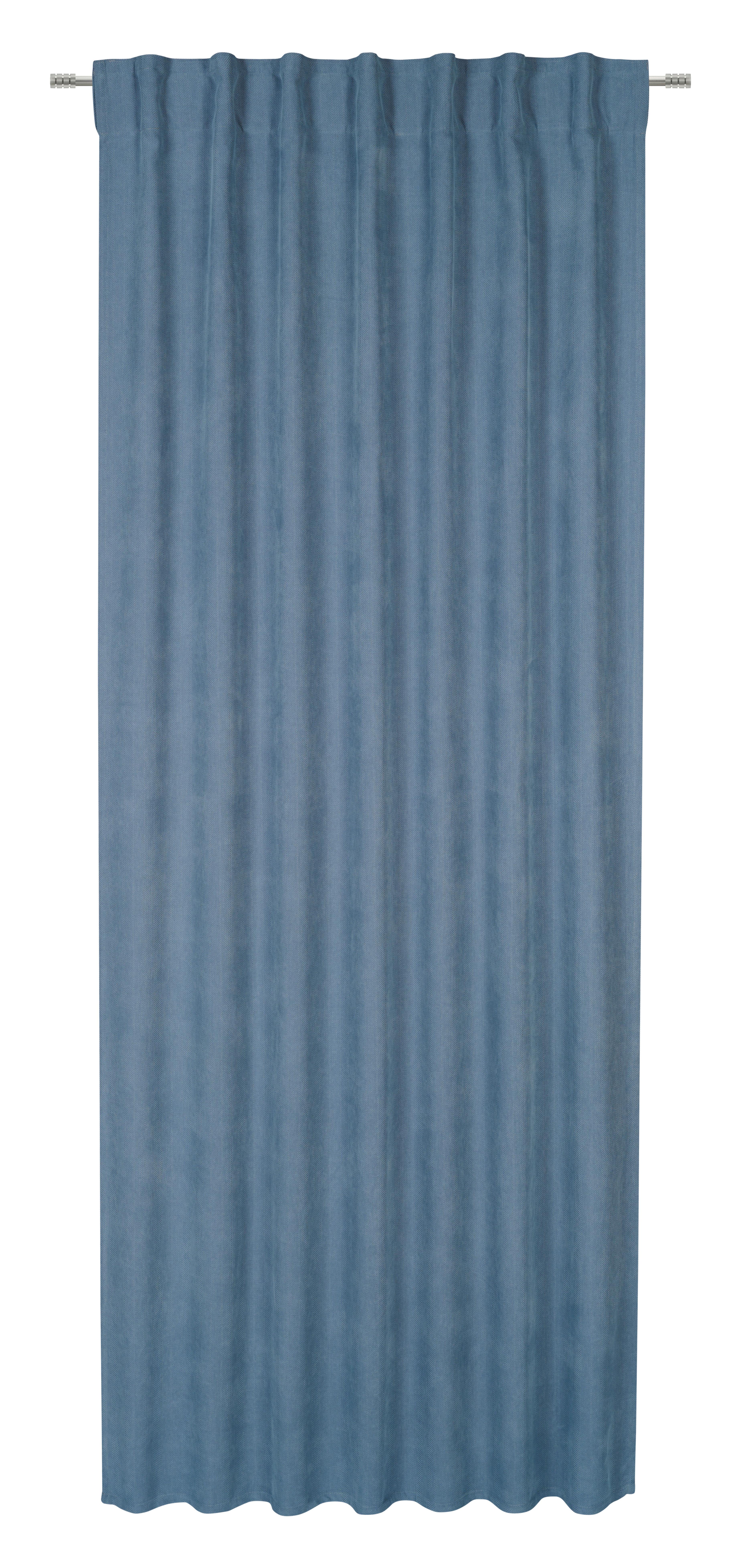 GARDINLÄNGD LINUS - blå, Design, textil (140/255cm) - Premium Living