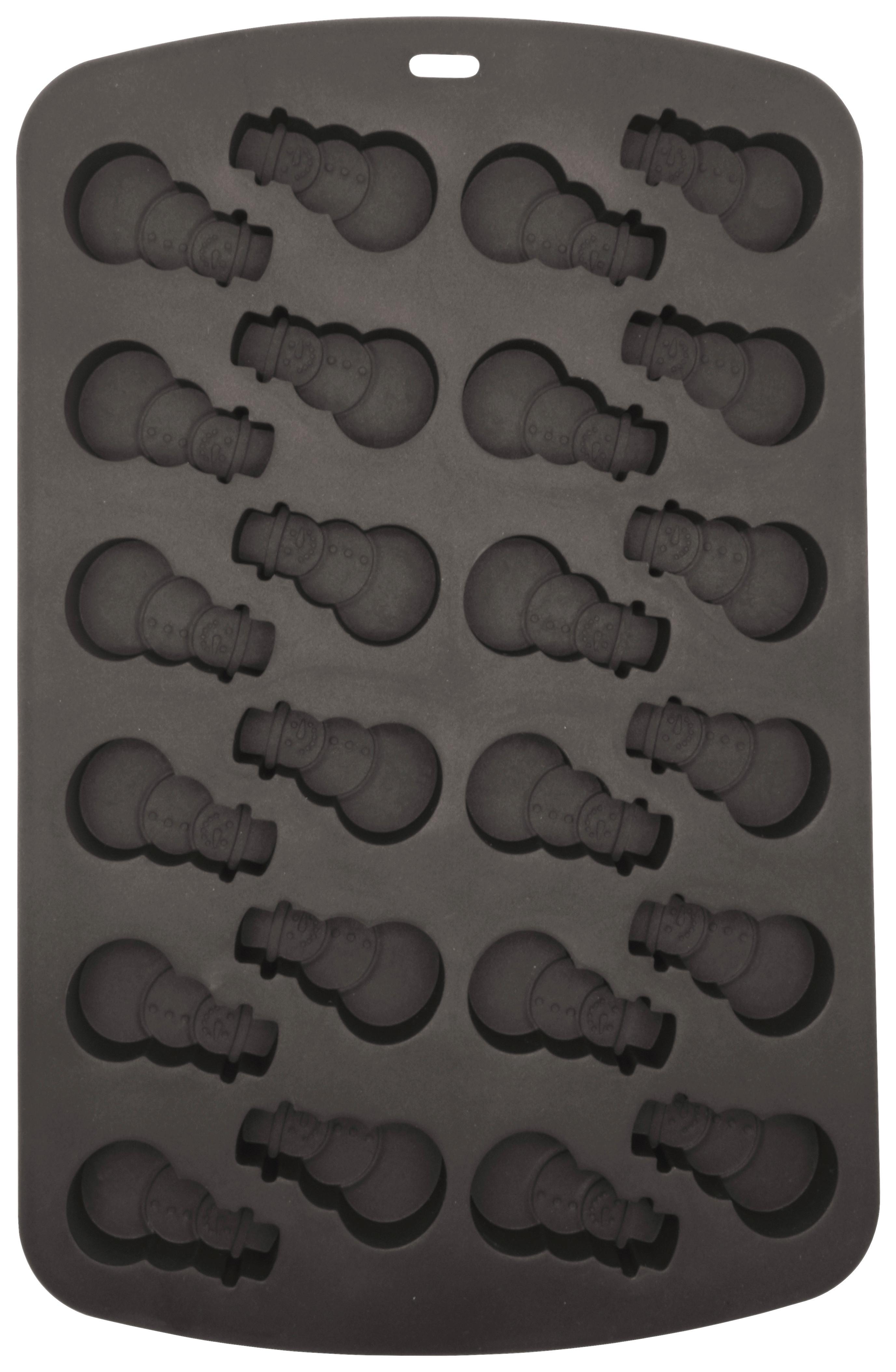 Brownie-Pralinen-Backform Christmas Fable Grau - Grau, KONVENTIONELL, Kunststoff (33/21/1,8cm) - Modern Living