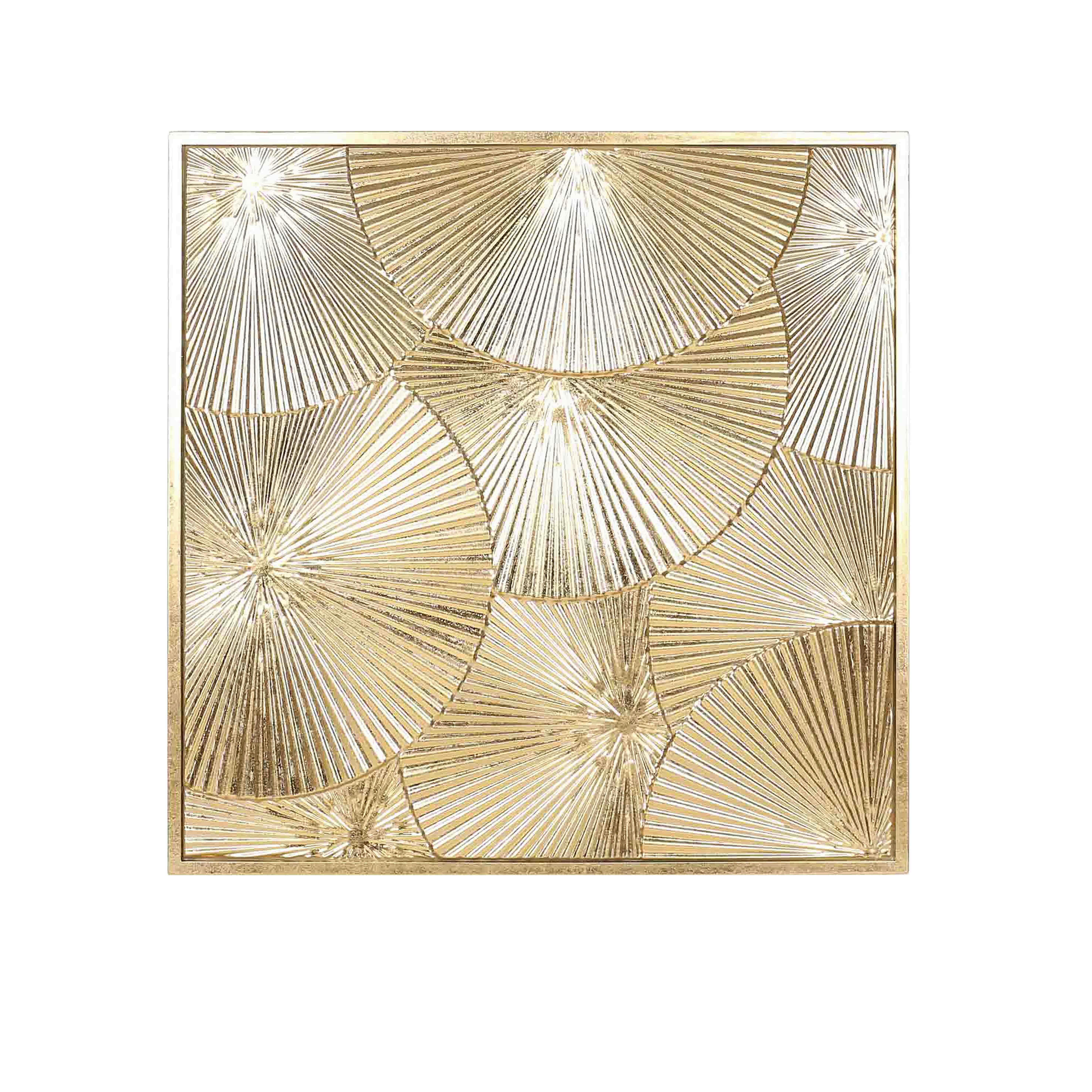 Decorațiune de perete cca. 80x80 cm Dhalia - auriu, Modern, metal (80/2,5/80cm) - Mömax