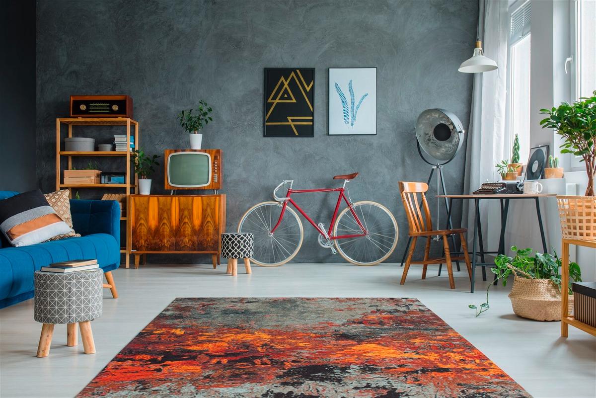 FLACHWEBETEPPICH BLAZE 400 MULTI - Multicolor, Konventionell, Textil (115/170cm) - Kayoom